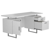 Computer Desk - Lawtey Floating Top Office Desk White Gloss