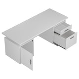 Computer Desk - Lawtey Floating Top Office Desk White Gloss