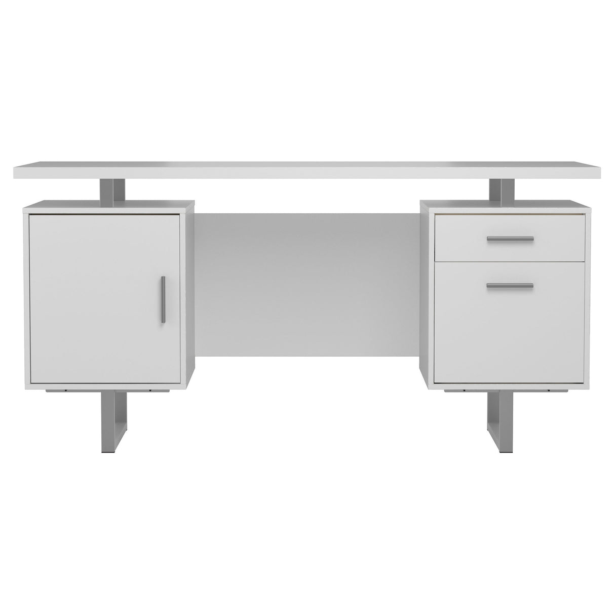 Computer Desk - Lawtey Floating Top Office Desk White Gloss