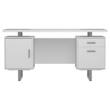 Computer Desk - Lawtey Floating Top Office Desk White Gloss