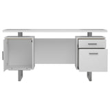 Computer Desk - Lawtey Floating Top Office Desk White Gloss