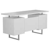 Computer Desk - Lawtey Floating Top Office Desk White Gloss