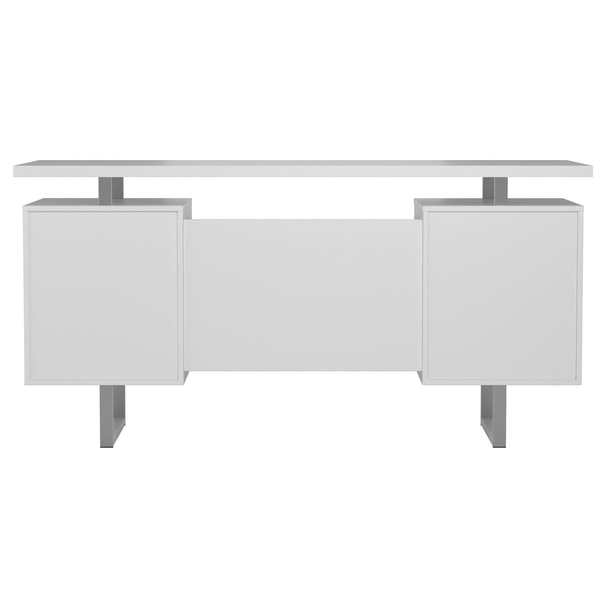 Computer Desk - Lawtey Floating Top Office Desk White Gloss