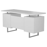 Computer Desk - Lawtey Floating Top Office Desk White Gloss