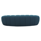 Divani Casa Yolonda - Modern Curved Dark Teal Fabric Sofa