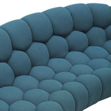 Divani Casa Yolonda - Modern Curved Dark Teal Fabric Sofa