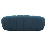 Divani Casa Yolonda - Modern Curved Dark Teal Fabric Loveseat - sold by Home Elegance USA