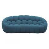 Divani Casa Yolonda - Modern Curved Dark Teal Fabric Loveseat - sold by Home Elegance USA