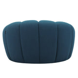 Divani Casa Yolonda - Modern Curved Dark Teal Fabric Chair