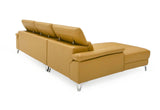 Divani Casa Sura - Modern Camel Leather Left Facing Sectional Sofa | VIG