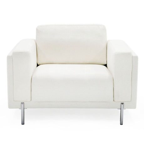 Divani Casa Schmidt - Modern Off White Fabric Chair