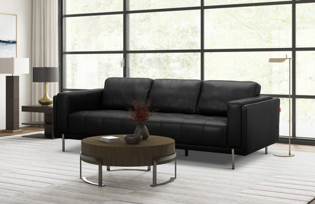 Divani Casa Schmidt - Modern Black Leather Sofa - VGKK - KF.7020 - SOFA - BLK - Home Elegance USA - 1