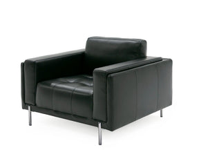 Divani Casa Schmidt - Modern Black Leather Chair | Home Elegance USA