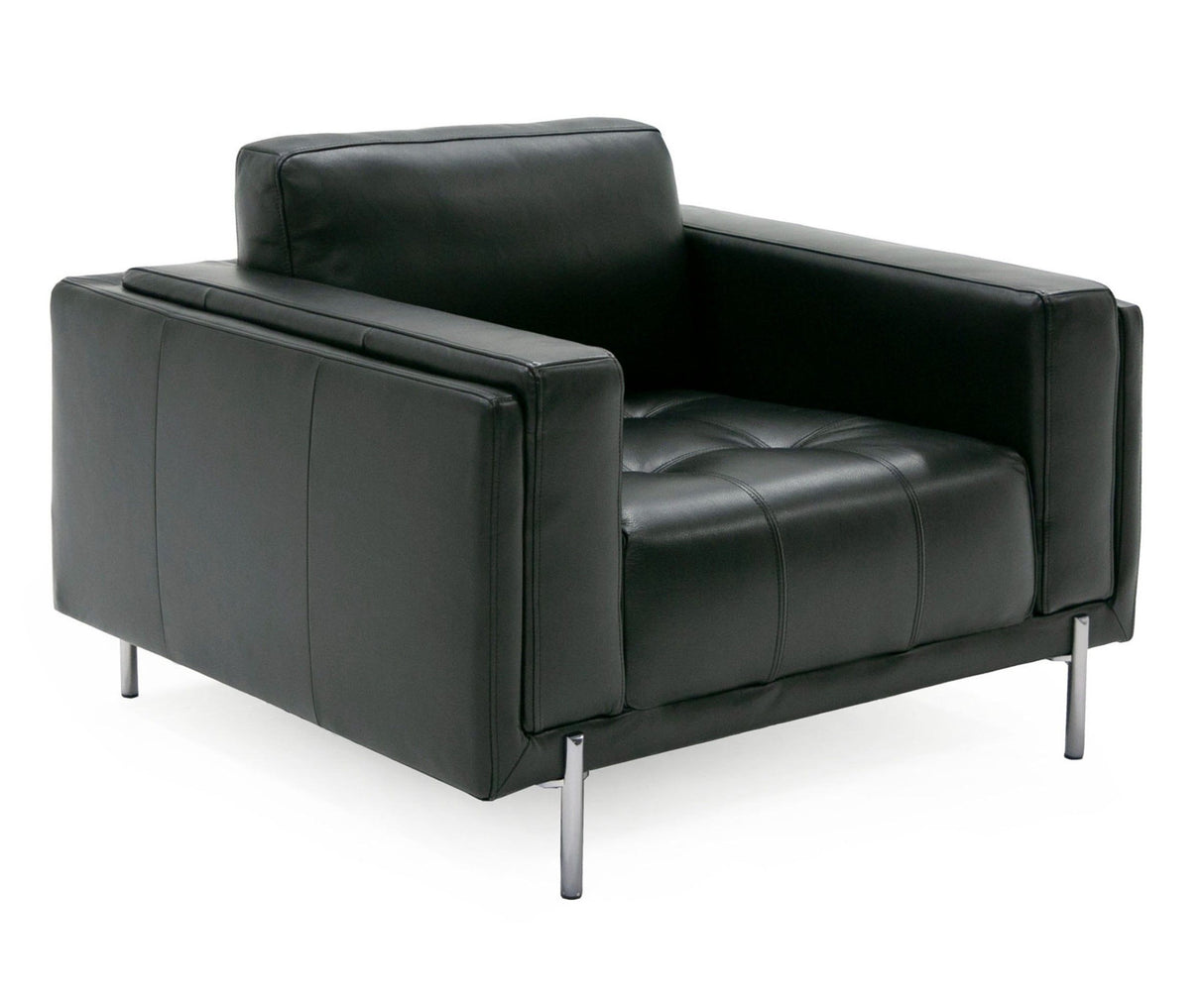 Divani Casa Schmidt - Modern Black Leather Chair