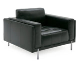 Divani Casa Schmidt - Modern Black Leather Chair