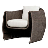 Tropic Outdoor Lounge Chair - Dark Brown / White by Uttermost - View 3