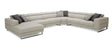 Divani Casa Hawkey - Contemporary Light Grey Leather LAF Chaise Sectional Sofa | Home Elegance USA