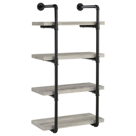 Elmcrest 24 - inch Wall Shelf Black and Grey Driftwood - 804416 - image - 1