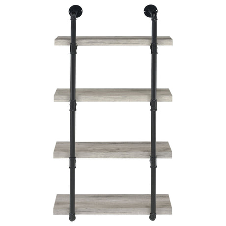 Elmcrest 24 - inch Wall Shelf Black and Grey Driftwood - 804416 - image - 3