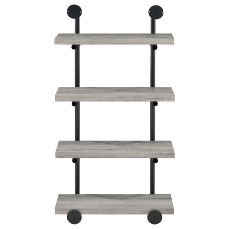 Elmcrest 24 - inch Wall Shelf Black and Grey Driftwood - 804416 - image - 7