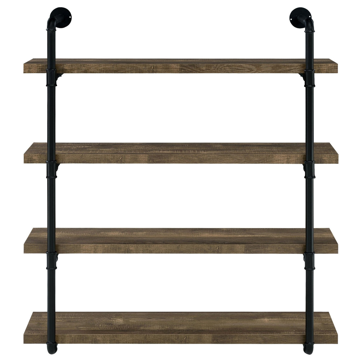 Elmcrest 40 - inch Wall Shelf Black and Rustic Oak - 804417 - image - 3