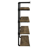 Elmcrest 40 - inch Wall Shelf Black and Rustic Oak - 804417 - image - 4