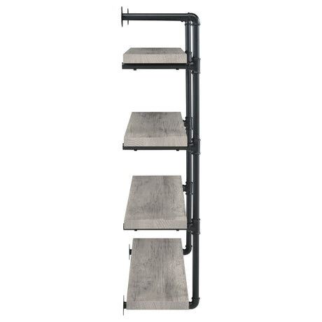 Elmcrest 40 - inch Wall Shelf Black and Grey Driftwood - 804427 - image - 9