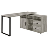 L-Shape Desk - Hertford L-shape Office Desk with Storage Grey Driftwood