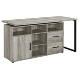 L-Shape Desk - Hertford L-shape Office Desk with Storage Grey Driftwood