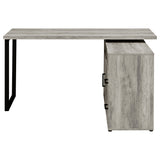 L-Shape Desk - Hertford L-shape Office Desk with Storage Grey Driftwood