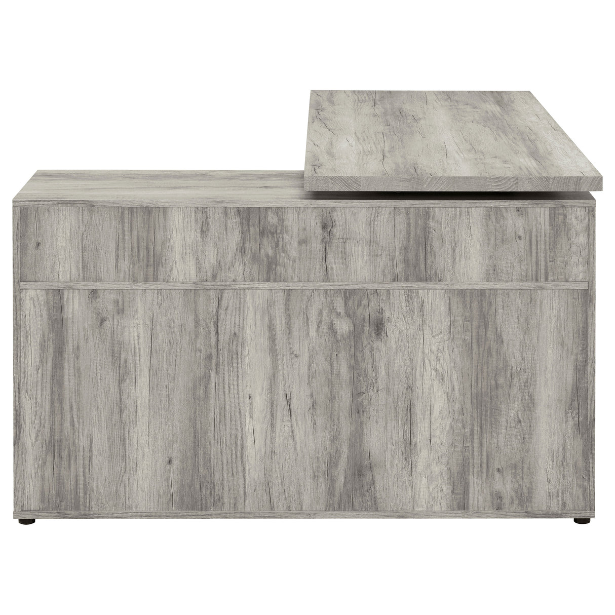 L-Shape Desk - Hertford L-shape Office Desk with Storage Grey Driftwood