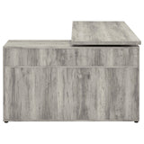 L-Shape Desk - Hertford L-shape Office Desk with Storage Grey Driftwood