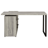 L-Shape Desk - Hertford L-shape Office Desk with Storage Grey Driftwood