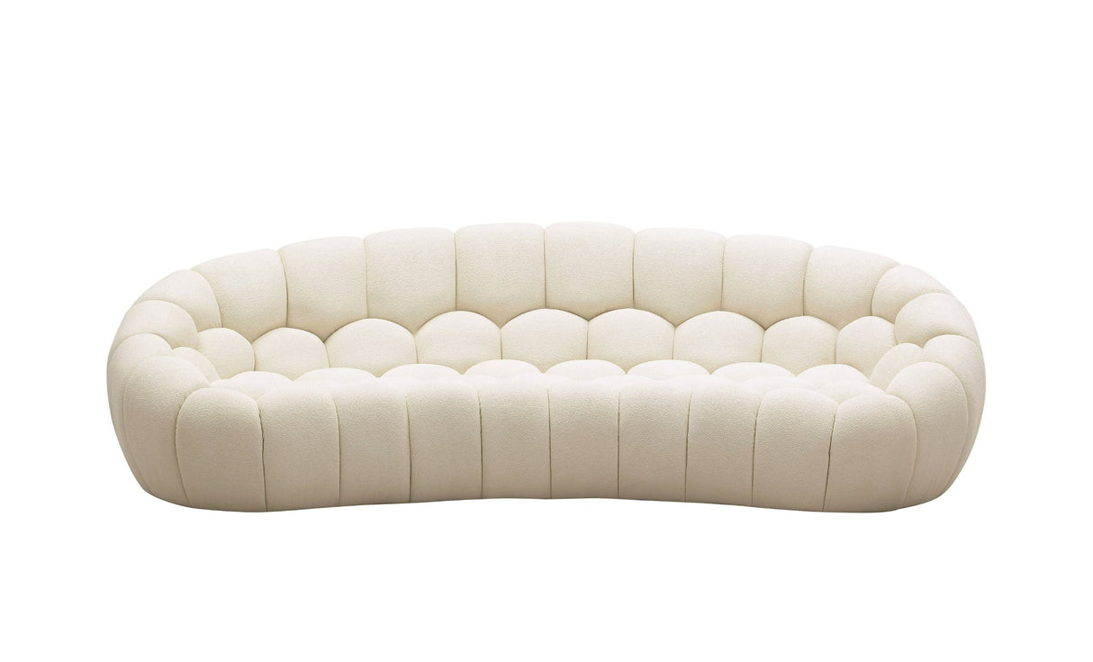 Divani Casa Yolonda - Modern Curved Off-White Fabric Sofa Set - Home Elegance USA