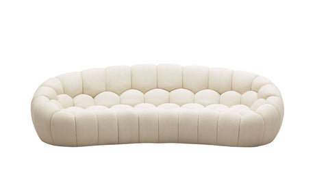 Divani Casa Yolonda - Modern Curved Off-White Fabric Sofa Set - sold by Home Elegance USA