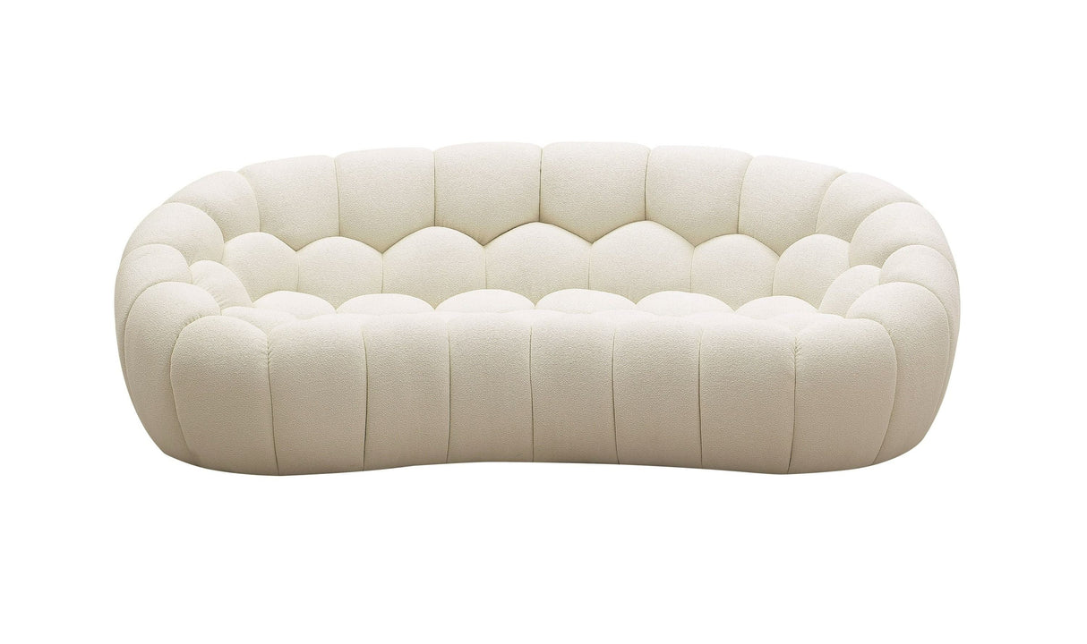 Divani Casa Yolonda - Modern Curved Off-White Fabric Sofa Set - Home Elegance USA