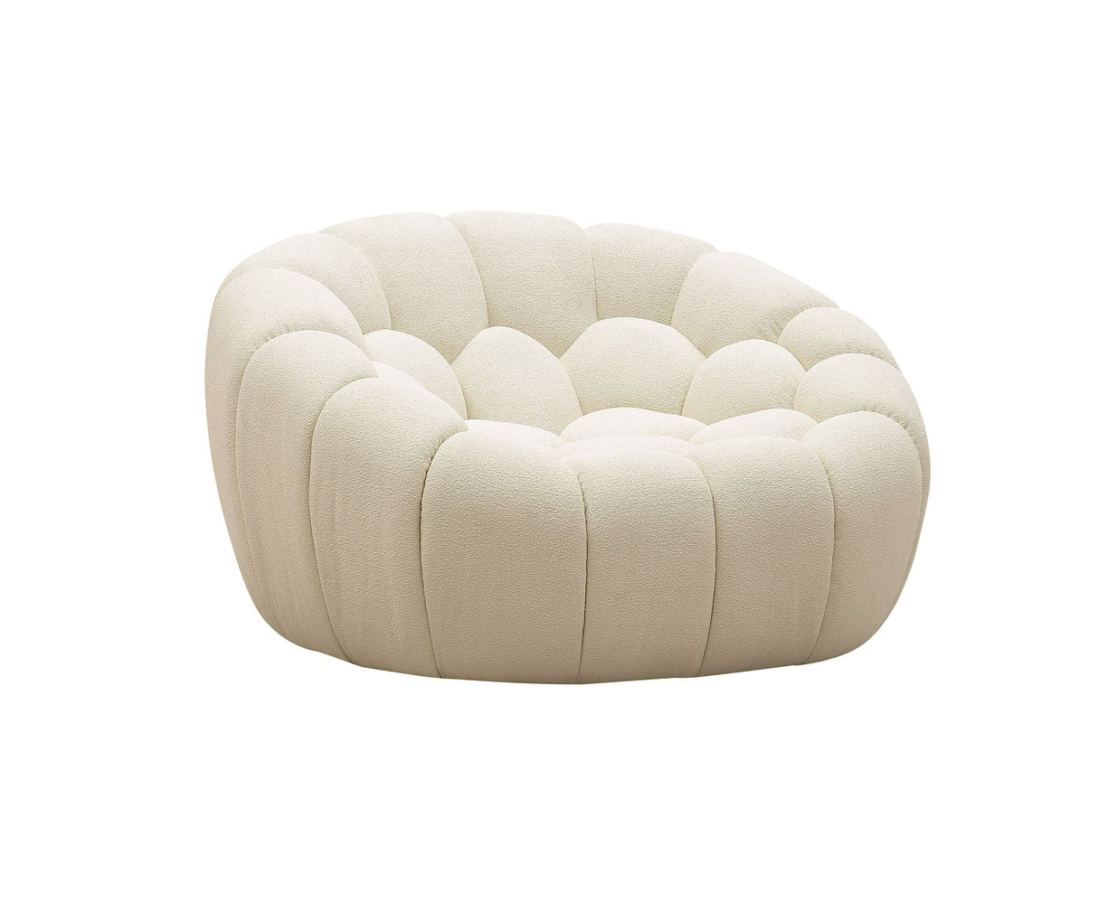 Divani Casa Yolonda - Modern Curved Off-White Fabric Sofa Set - Home Elegance USA