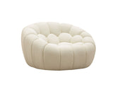 Divani Casa Yolonda - Modern Curved Off-White Fabric Sofa Set - Home Elegance USA