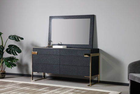 Athena & Rothsay Modern Grey Fabric & Wenge King Bedroom Set – VIG Furniture - sold by Home Elegance USA