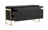 Rothsay - Modern Wenge + Gold Dresser - View Image 1