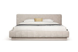 Eastern King Concord - Modern Light Grey Velvet Bed - View Image 1
