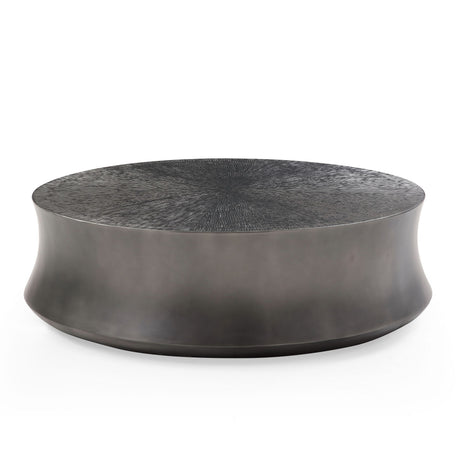 Modrest Airdrie - Modern Antique Grey Round Coffee Table Set