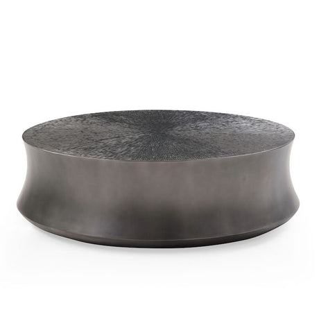 Modrest Airdrie - Modern Antique Grey Large Round Coffee Table - sold by Home Elegance USA