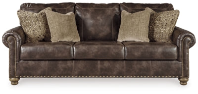 Ashley Coffee Nicorvo Queen Sofa Sleeper - Faux Leather