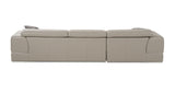 Divani Casa Pella Mini - Modern Grey Italian Leather Left Facing Sectional Sofa - Home Elegance USA
