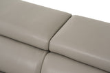 Divani Casa Pella Mini - Modern Grey Italian Leather Left Facing Sectional Sofa - Home Elegance USA
