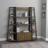 Corner Bookcase - Jacksonville 5-tier Corner Bookcase Aged Walnut