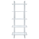 Bookcase - Hartford Glass Shelf Bookcase Chrome