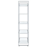 Bookcase - Hartford Glass Shelf Bookcase Chrome