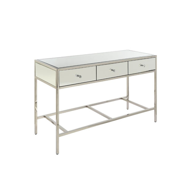 Acme - Weigela Sofa Table 80558 Mirrored & Chrome Finish